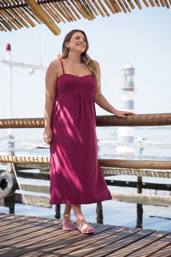 Vestido Coração Longuete Tencel