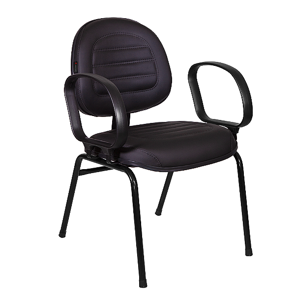 Cadeira Executiva c/lamina, fixa palito, com bracos, gomo