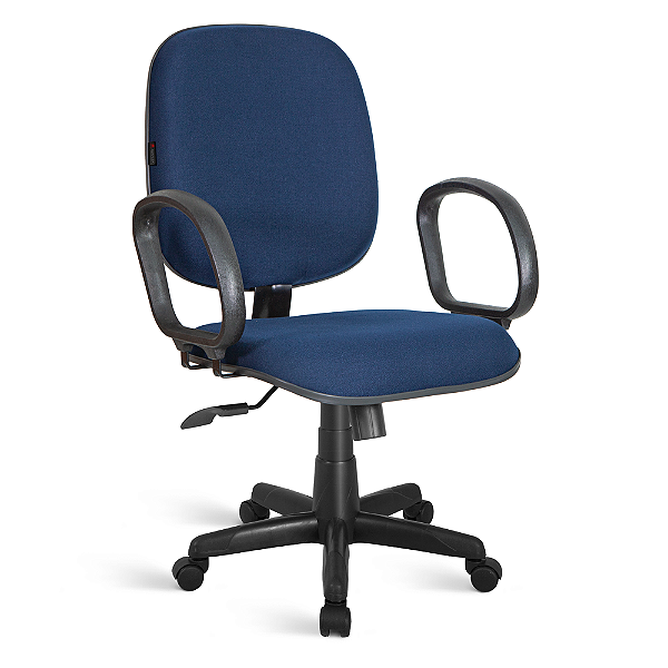 Cadeira Diretor, com braços fixo, base giratória relax