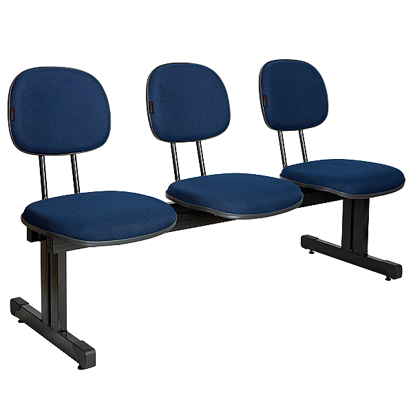 Longarina Secretaria 3 lugares c/L duplo