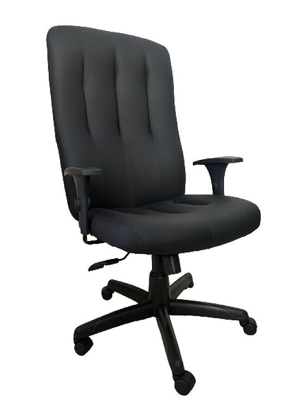 Cadeira Topazio Presidente, com braço regulável, base giratória relax