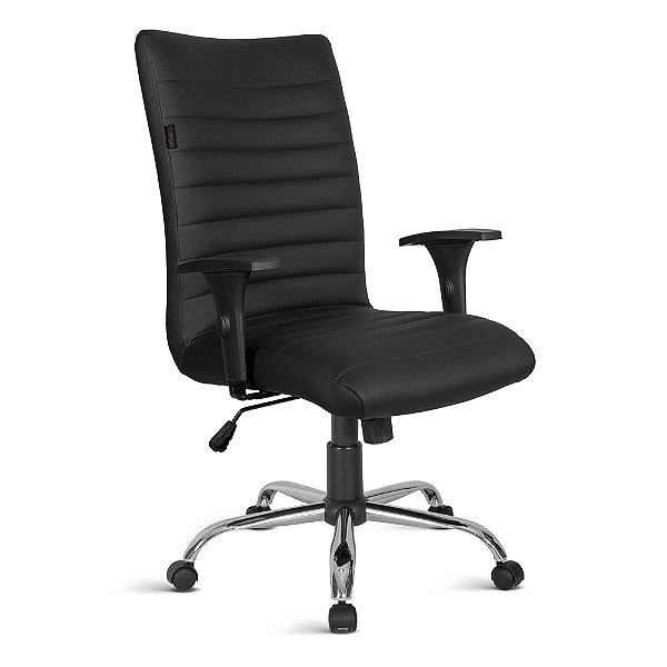 Atenas Presidente Giratoria Gomada, com braço regulavel, base cromada