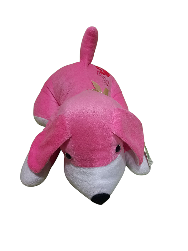 Cachorro de pelúcia pequeno rosa super fofa