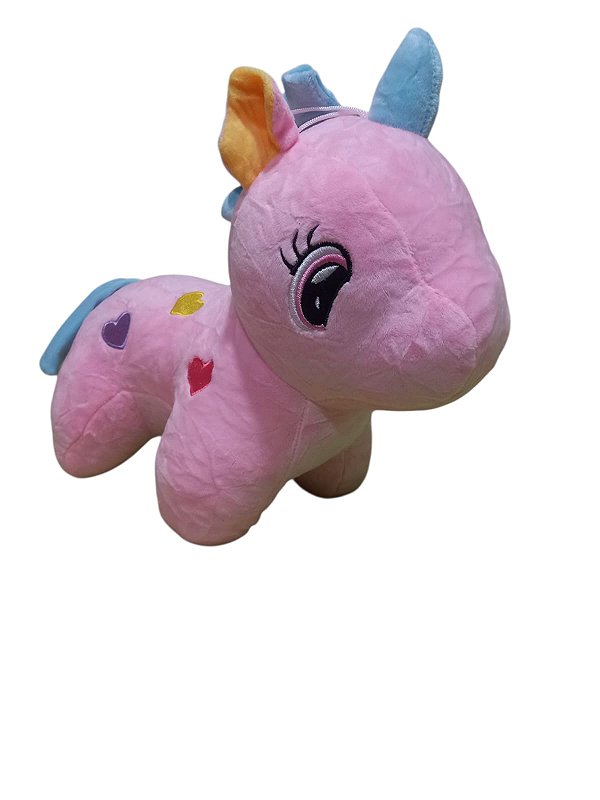 Unicórnio rosa em plush