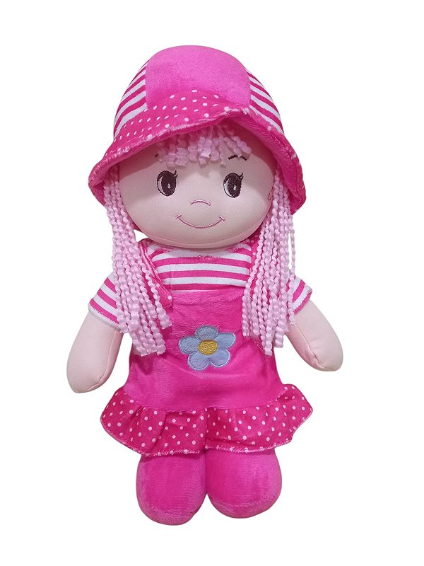 Boneca Fernandinha rosa em plush