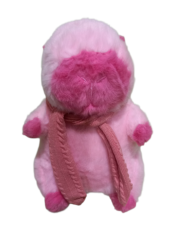 Capivara rosa de cachecol pequena super macia
