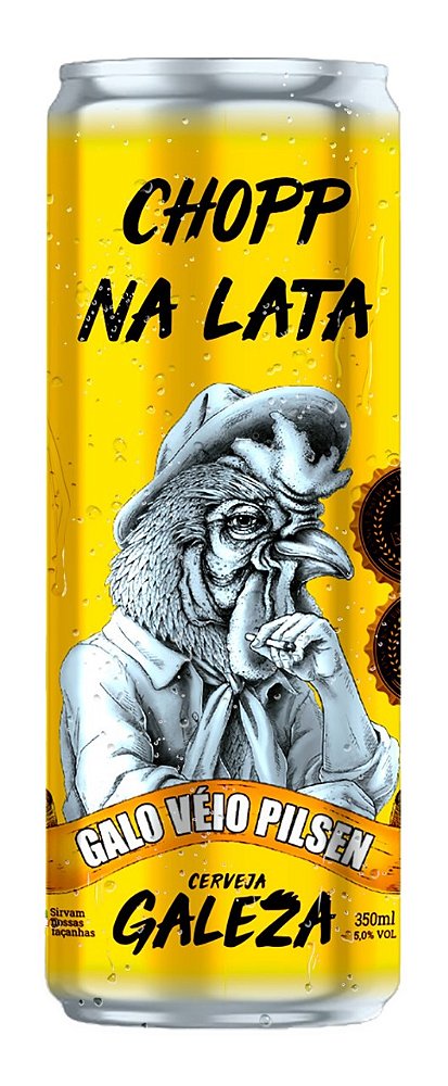 Lata Galeza Galo Véio Pilsen 350ml