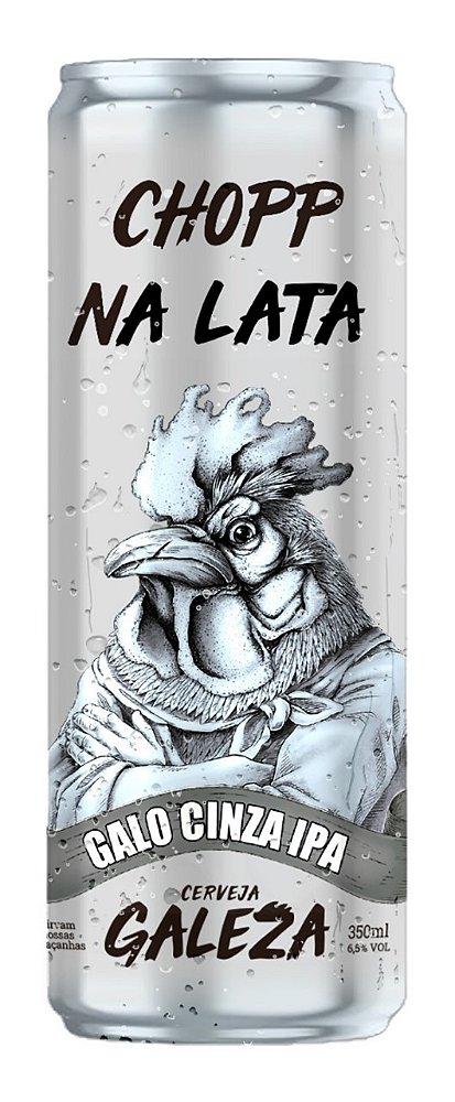 Lata Galeza Galo Cinza IPA 350ml