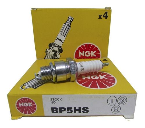 Jogo Vela Ngk Fusca 1200 1300 1500 1600 Gasolina Até 83 Bp5hs Rosca Curta