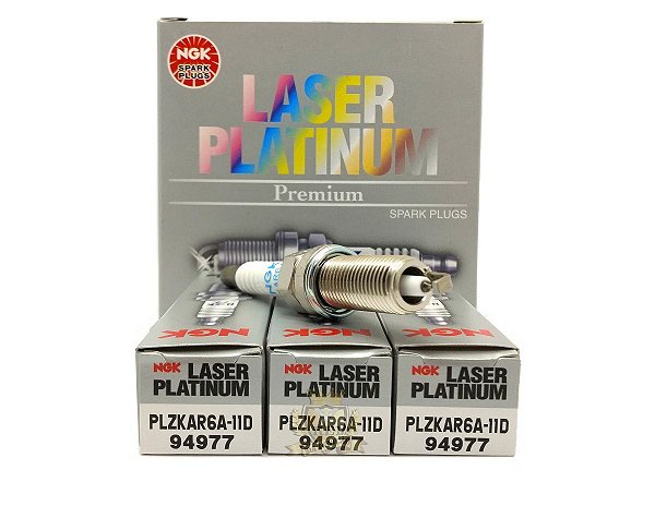 NGK PLZKAR6A11D VELA DE IGNIÇÃO LASER PLATINUM 3 VELAS NISSAN MARCH VERSA 1.0 12V 3 CILINDROS
