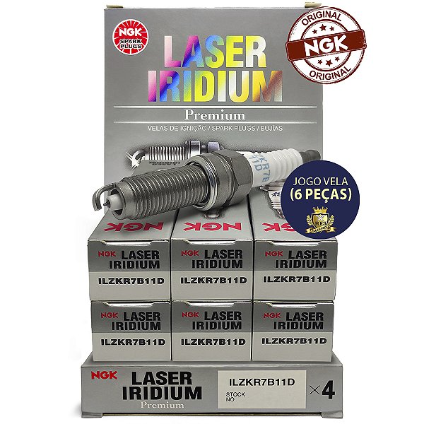 Jogo 6 Velas Dodge Journey 3.6 V6 Gasolina Desde 2011 Ngk ILZKR7B11D