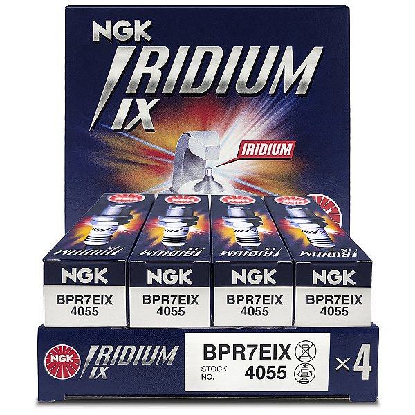 NGK BPR7EIX VELA DE IGNIÇÃO IRIDIUM IX 4 VELAS