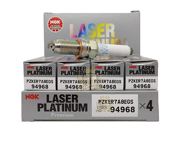 NGK PKER7A8DES VELA DE IGNIÇÃO LASER PLATINUM 4 VELAS