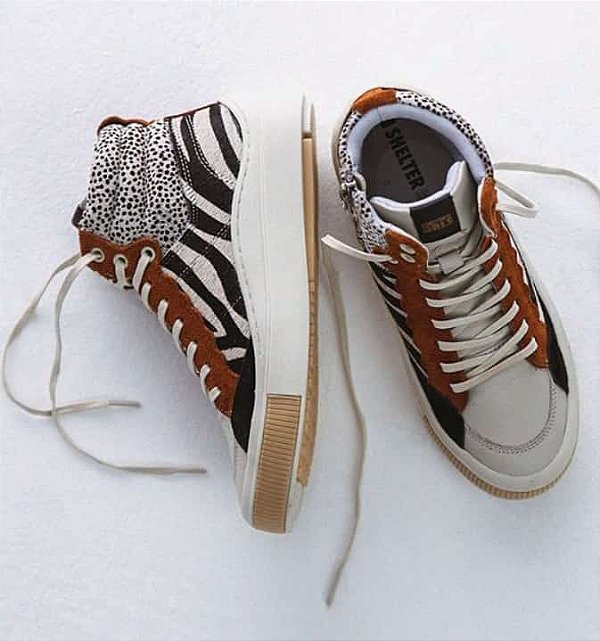 Tênis Multi Estampas Animal Print Abotinado