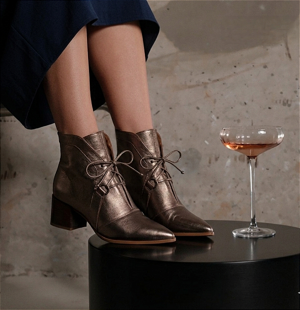 BOTA BROWN METALIZADO ACOBREADO