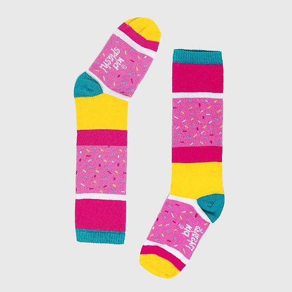 Meia KidSplash! 3/4 Confete