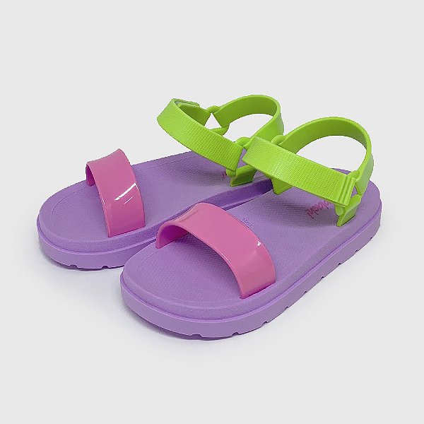 Sandália KidSplash! Papete Summer Lilás/ Rosa/ Lima