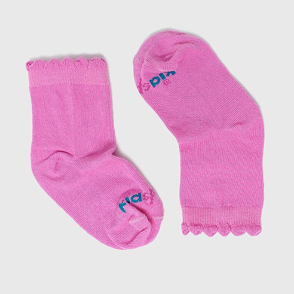 Meia KidSplash! Soquete Colors Rosa Chiclete