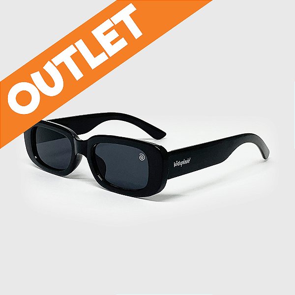 [OUTLET] Óculos de Sol Infantil com Proteção UV400 Retrô Acetato Preto