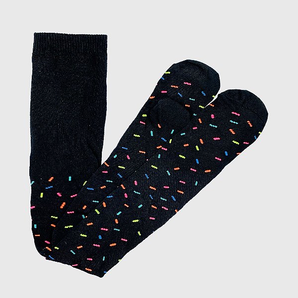 Meia-calça KidSplash! Confete Preta