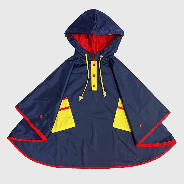 Capa De Chuva KidSplash! Lisa Triple Color Azul Marinho