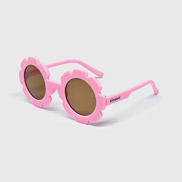 Óculos de Sol Infantil Eco Flor com Proteção UV400 Rosa Chiclete