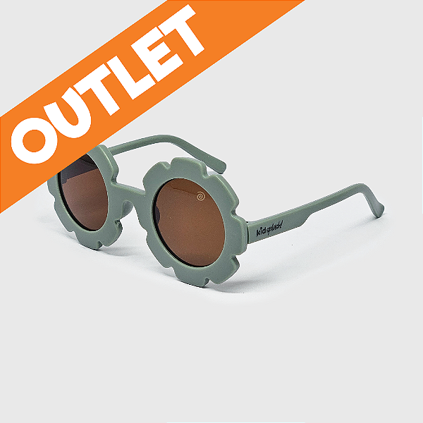 [OUTLET] Óculos de Sol Infantil Eco Flor com Proteção UV400 Oliva
