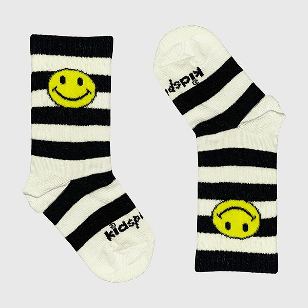 Meia KidSplash! Mid New Carinha Feliz Preta