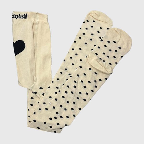 Meia-calça KidSplash! Dots Creme