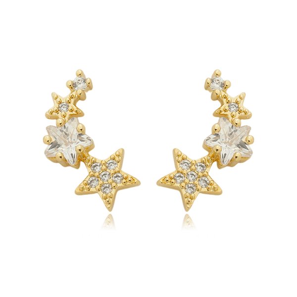 Brinco ear Cuff estrelas