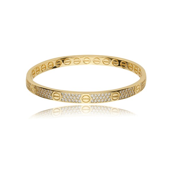 Bracelete inspiração  Cartier cravejado