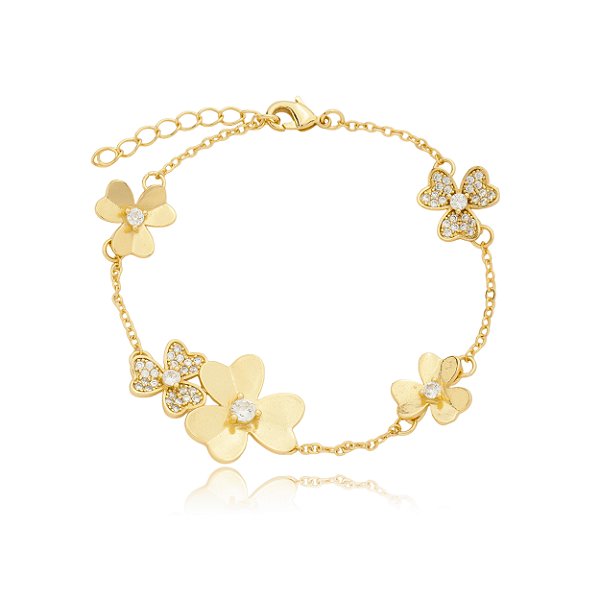 Pulseira trevo 3 folhas