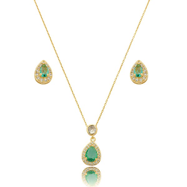 Conjunto gota turmalina