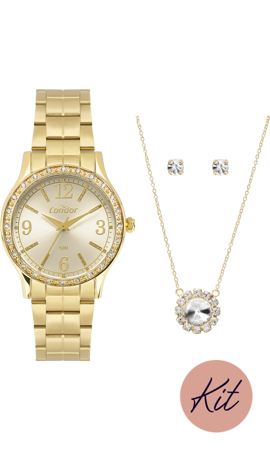 Kit Condor Feminino Elegante Dourado - CO2035NJO/K4X