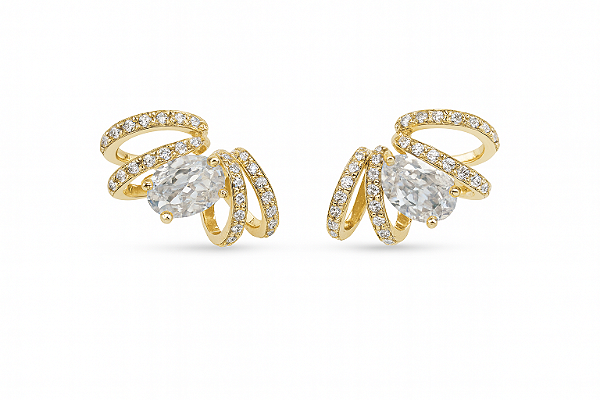 Brinco ear Cuff zircônia criatal