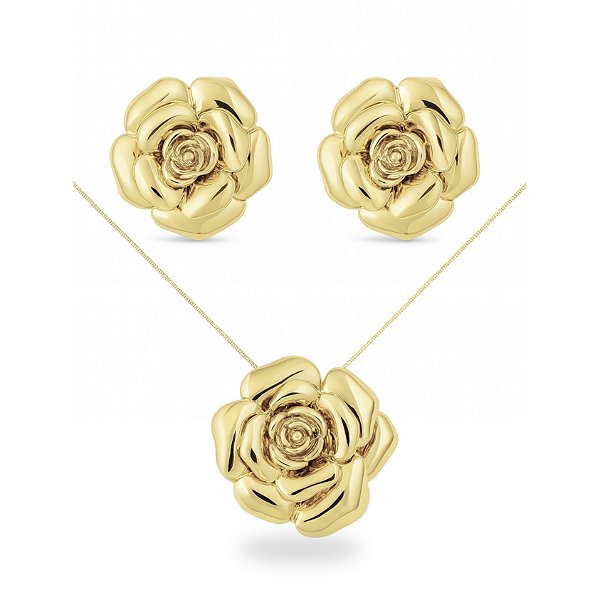 Conjunto flor organiza lisa