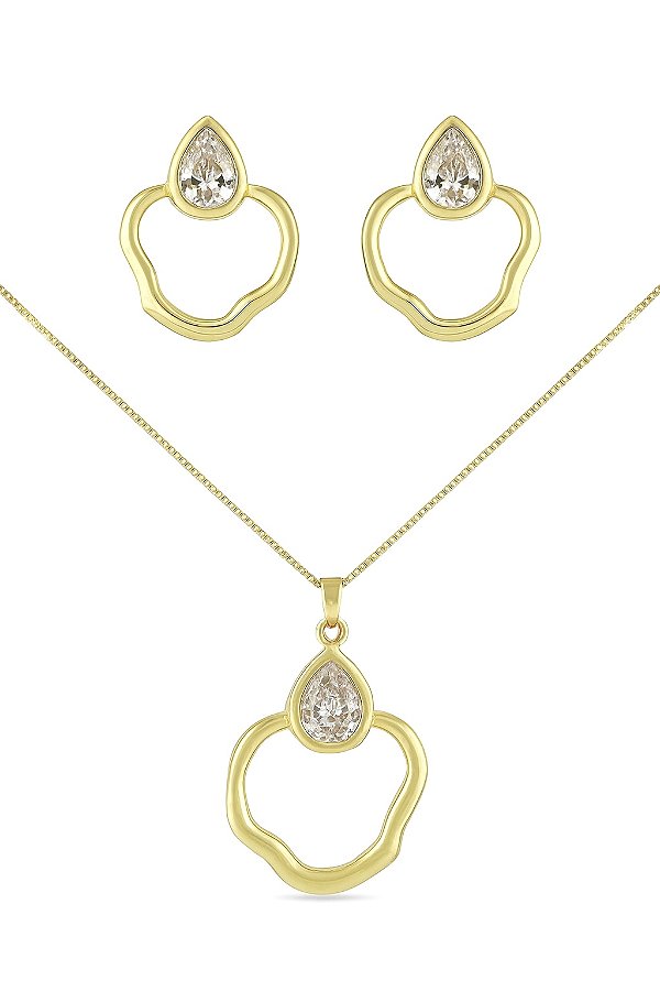 Conjunto orgânico com gota cristal