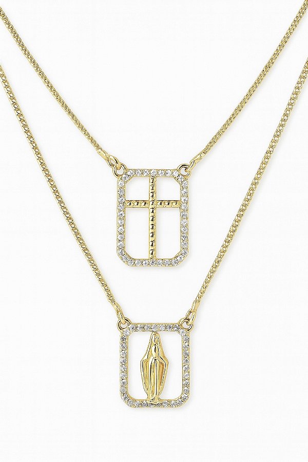 Escapulário Nossa senhora das graças e cruz