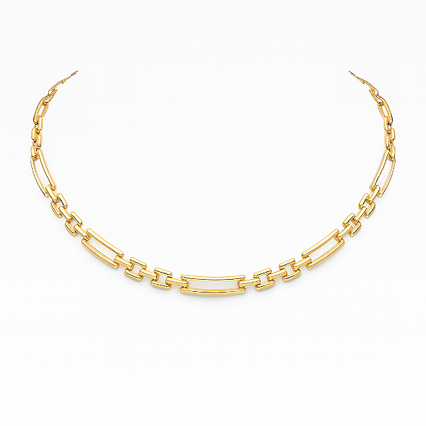 Choker corrente elos espaçados