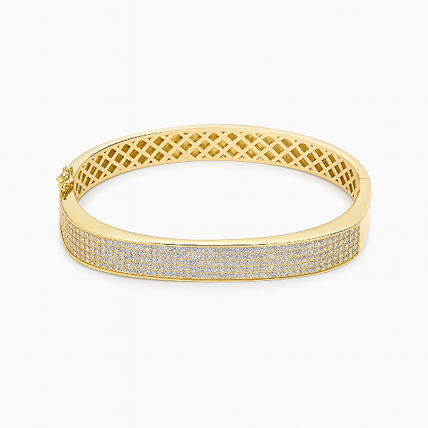 Bracelete cravejado em zircônias fecho joia