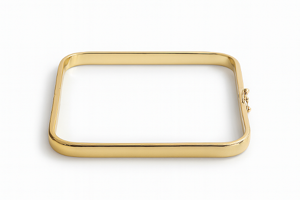 Bracelete quadrado liso fecho joia