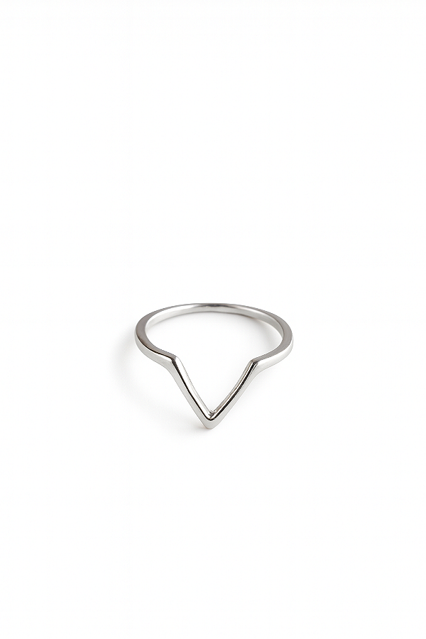 Anel mulher maravilha V liso prata 925
