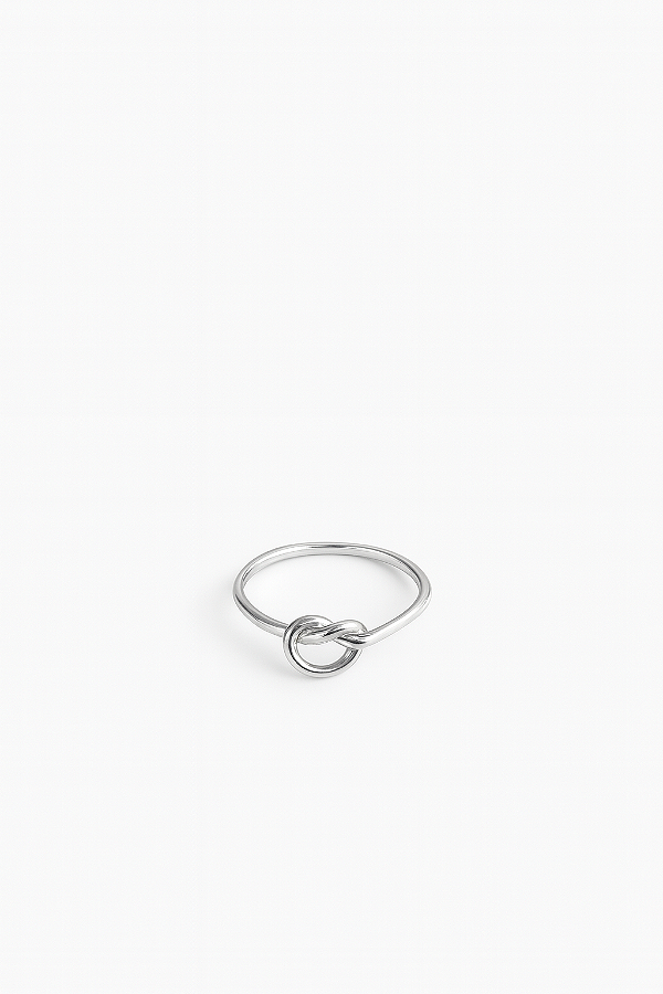 Anel nó liso amizade prata 925