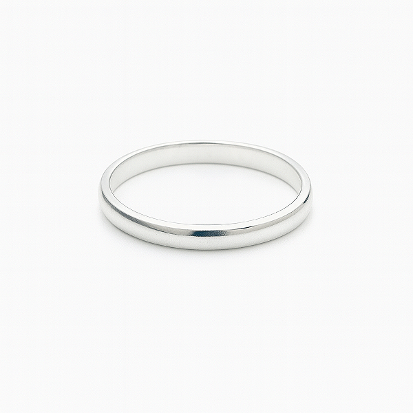 Aliança de compromisso clássica 3mm unissex prata 925