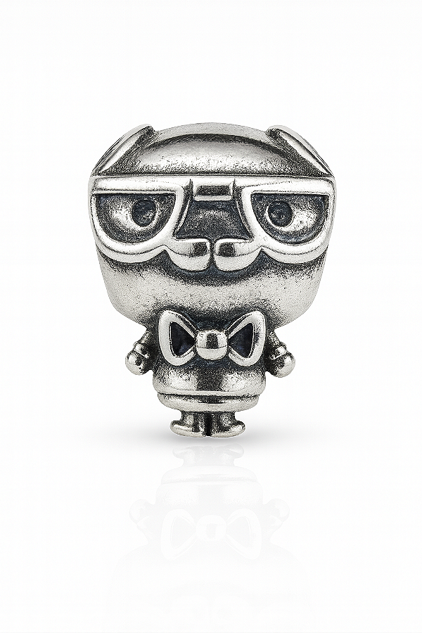 Berloque avô homem com óculos prata 925