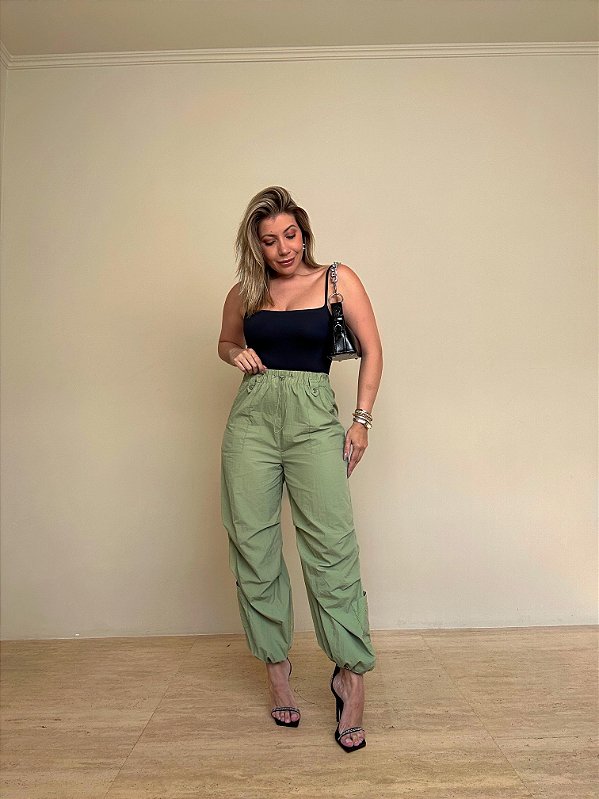 Calca Jogger Tactel Australia Verde Isa Baldo A Sua Loja de Roupas Femininas Moda Feminina