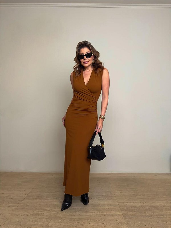Vestido Midi Colcci Caramelo