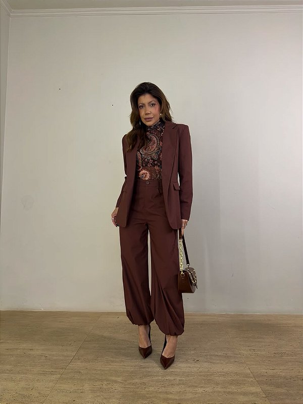 Calça Linho Venettia Marrom