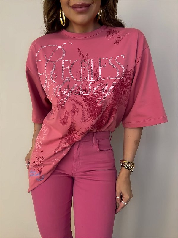 Maxi T-shirt Colcci Rosa