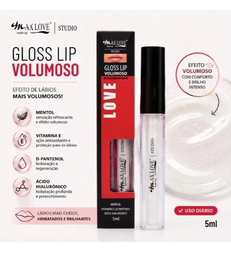 Gloss Labial Volumoso Max Love Incolor